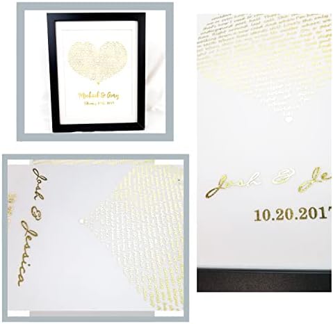 AlovelyDetail Personalized 1st Wedding Paper Anniversary Lyrics Art First Year For Him Or Anniverary Valentines Day Gift for Husband Wife Him Her