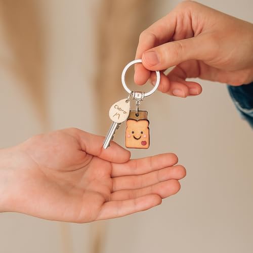 New Beginnings Gifts for Girls Toast Keychain, Galentines Day Gifts for Best Friend Love/Engagement/Housewarming/Birthday Present as Her Valentines Keychains for Couple Coworker Sister