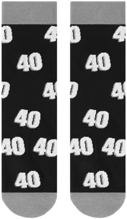 Bibalabili 40th 50th 60th Birthday Gifts for himMen 40th 50th 60th Birthday Decorations, Funny Black Crew Cotton Socks