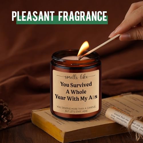 GSPY Scented Candle, 1st Anniversary Candle Gifts for Boyfriend, Girlfriend – 1 Year Paper Anniversary Happy Gifts for Couple, Him, Her – First, One Year Wedding Anniv. Presents for Husband, Wife