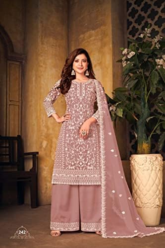 Wedding Reception Wear Indian Pakistani Designer Sharara Plazzo Dupatta Suits Sewn Shalwar Kameez Pant Dress