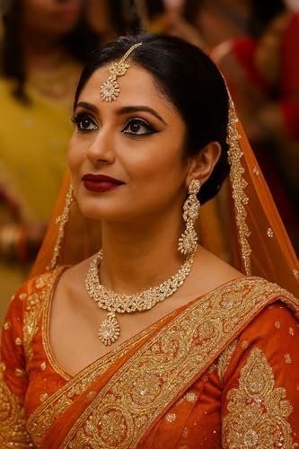 Touchstone Indian jewelry sets for women wedding gold kundan necklace traditional earrings tikka bollywood party style white crystal rhinestone guest gift bridal costume prom dainty accessories