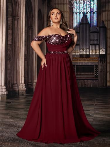 Women Plus Size Bridesmaid Dresses Sequin Summer Maxi Dress A Line Wedding Guest Prom Evening Party Cocktail Gown