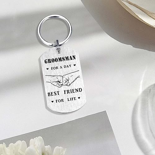 Alotozo Wedding Day Keychain – Bridal Shower Gifts for Bride Groom Groomsmen Bridesmaid Maid of Honor Father