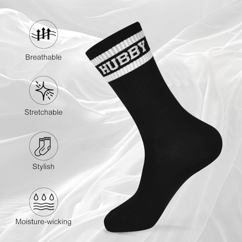 Couples Socks Set Newlyweds Gift Hubby and Wifey Wedding Socks for Bride & Groom, Engagement Gift