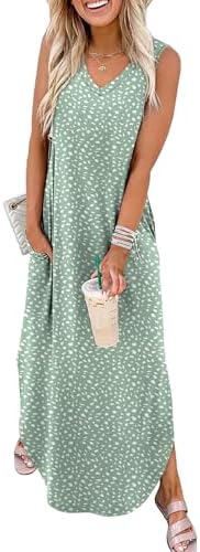 Sampeel Summer Dresses Maxi Dress Vacation Beach Sundresses 2025 with Pockets