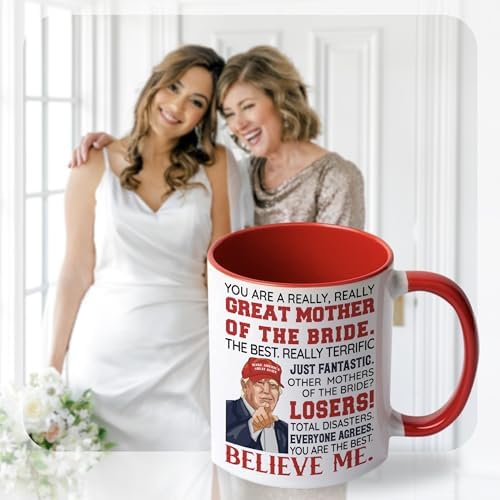Mother of The Bride Gifts, Wedding Party Gifts for Brides Mother From Daughter, Bridal Shower, Engagement Gift Idea, Mom of The Bride Ceramic Mug 11oz
