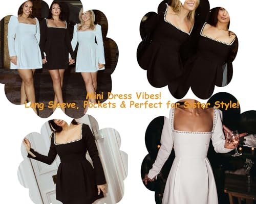 Long Sleeves Short Wedding Dresses for Bride Square Neck Satin Simple Prom Dress Mini Homecoming Party Dress XPD3