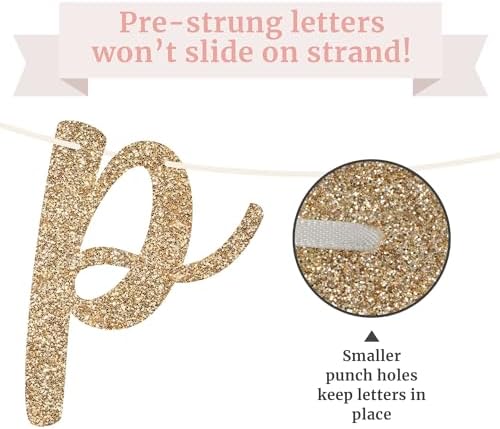 Pre-strung Pop the Bubbly Shes Getting a Hubby Banner – No DIY – Gold Glitter Bachelorette Bridal Party Banner – Pre-strung on 8 ft Strand – Bachelorette Party Decorations. Did We Mention No DIY