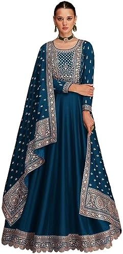 Wedding Reception Wear Beautiful Designer Anarkali Gown Suits Indian Stitched Shalwar Kameez Dresses