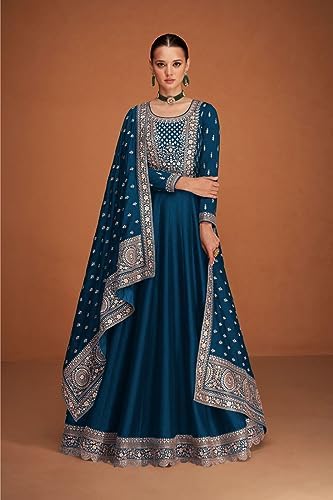 Wedding Reception Wear Beautiful Designer Anarkali Gown Suits Indian Stitched Shalwar Kameez Dresses