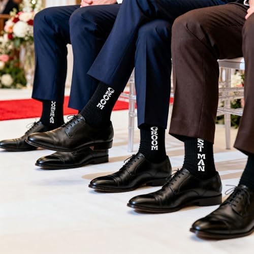 10 Pcs Groomsmen Gifts Funny Socks for Wedding Gifts Best Man from Groom