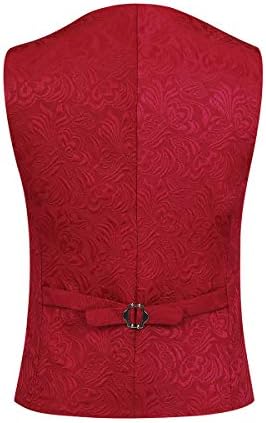 YFFUSHI Mens 3 Piece Suit Slim Fit Jacquard Tuxedo 1 Button Shawl Collar Blazer Vest & Pants for Wedding Formal Prom