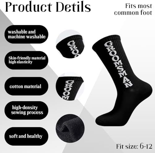 10 Pcs Groomsmen Gifts Funny Socks for Wedding Gifts Best Man from Groom