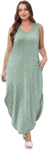 Sampeel Summer Dresses Maxi Dress Vacation Beach Sundresses 2025 with Pockets