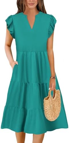 Summer Dresses for Women 2026 Elegant Classy Casual Plus Size Spring Midi Fashion Dress S-XXL