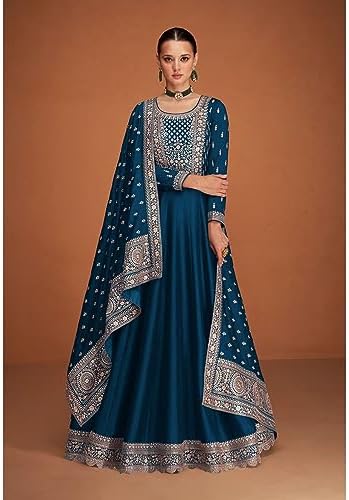 Wedding Reception Wear Beautiful Designer Anarkali Gown Suits Indian Stitched Shalwar Kameez Dresses