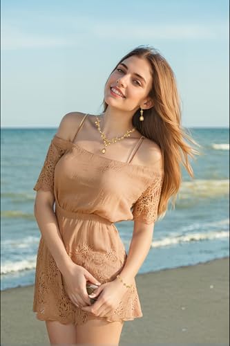 Paxuan Bridal Wedding Elegant Floral Jewelry Set for Women/Brides/Bridesmaids Crystal Jewelry Set for Wedding Prom Party Bridal Crystal Necklace Earrings Bracelet Set