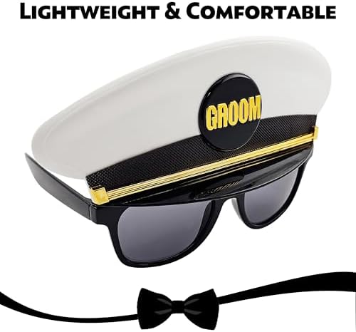 Sun-Staches Bride or Groom Wedding Sunglasses | Honeymoon, Shower, Bachelor Party | UV400 | One Size Fits Most