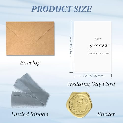 To My Groom on Our Wedding Day Card, Letter to My Groom, Wedding Day Card for Husband from Bride