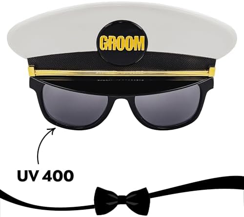 Sun-Staches Bride or Groom Wedding Sunglasses | Honeymoon, Shower, Bachelor Party | UV400 | One Size Fits Most