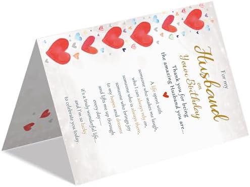 Beixian Funny Birthday Card Gifts for Husband from Wife, Happy Birthday Decorations for Men-8×5.3 Inches, Double-Sided