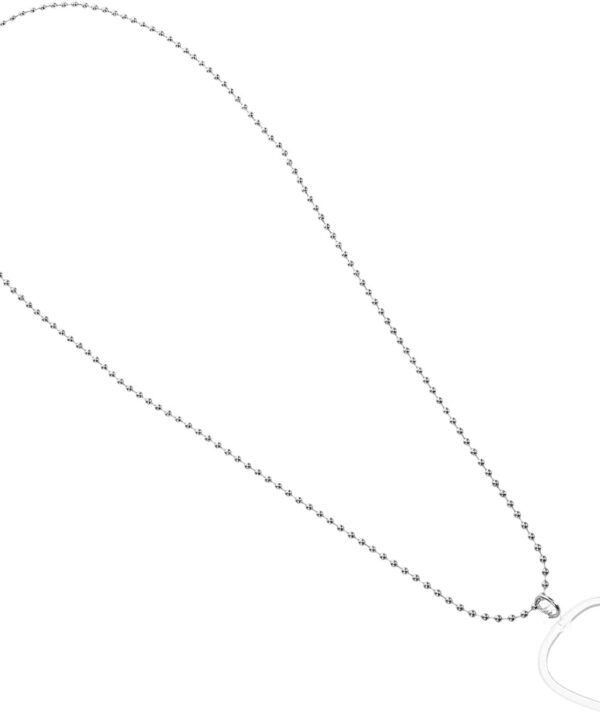 Kisangel Transparent Guitar Pick Holder Necklace with Chain Heart-shaped Pendant for Electric Guitar Bass Ukulele Players Standard Storage Box for Quick Pick Identification and Easy