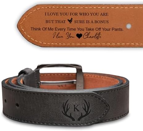 Awesometik Everyday Casual Jean Belts. 100% European Full Grain Real Leather, Classic Mens Belts Leather