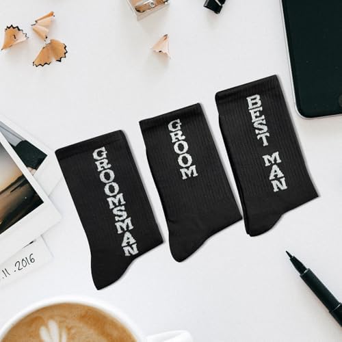 10 Pcs Groomsmen Gifts Funny Socks for Wedding Gifts Best Man from Groom