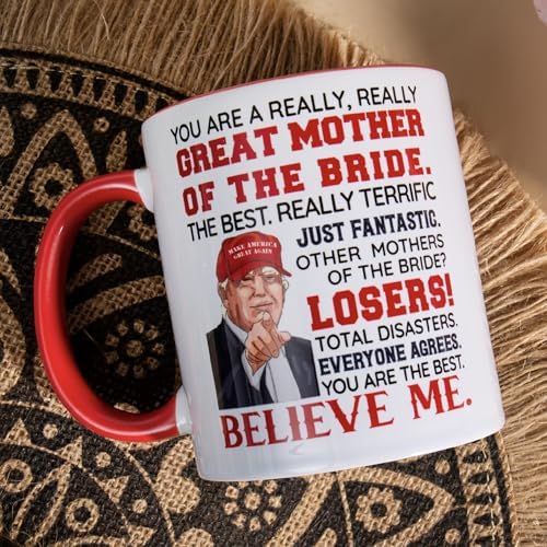 Mother of The Bride Gifts, Wedding Party Gifts for Brides Mother From Daughter, Bridal Shower, Engagement Gift Idea, Mom of The Bride Ceramic Mug 11oz