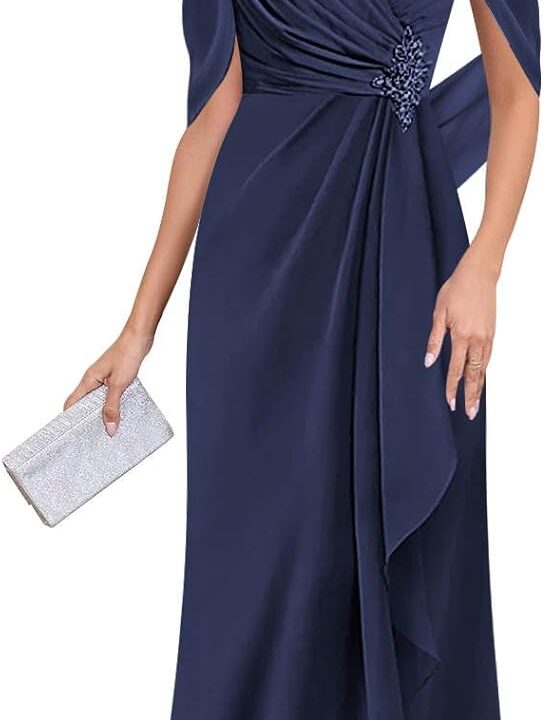 SOLODISH Chiffon Mother of The Bride Dresses Long A Line Formal Evening Party Gown