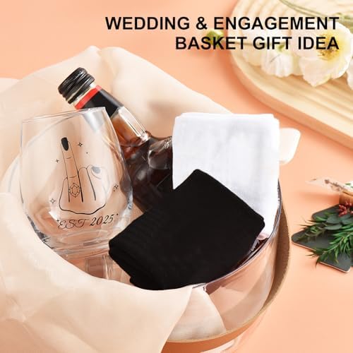 Couples Socks Set Newlyweds Gift Hubby and Wifey Wedding Socks for Bride & Groom, Engagement Gift