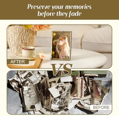 Synovana Romantic Aged Gold 4×6 Picture Frame with Lovebirds Vintage-Style Metal Photo Frame for Cherished Memories and Meaningful Gifts