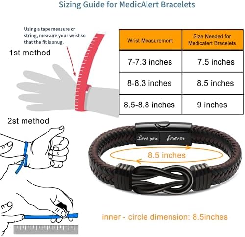 Brown Braided Leather Stainless Steel Infinity Bracelets Lettering Love You Forever Gifts for Son Grandson Husband Boyfriend Brother Always Linked Together