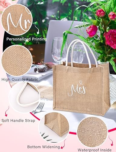 EPLAZA 6 Pcs Bride Robe for Wedding Day Set Bridal Robe with Slippers Tumbler Tote Lace Trim Wedding Robes for Bachelor Party