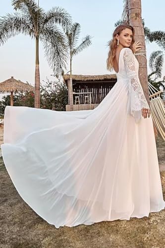 Long Sleeve Lace Wedding Dresses for Bride 2025 Long Tulle Mermaid Satin Wedding Dress for Women