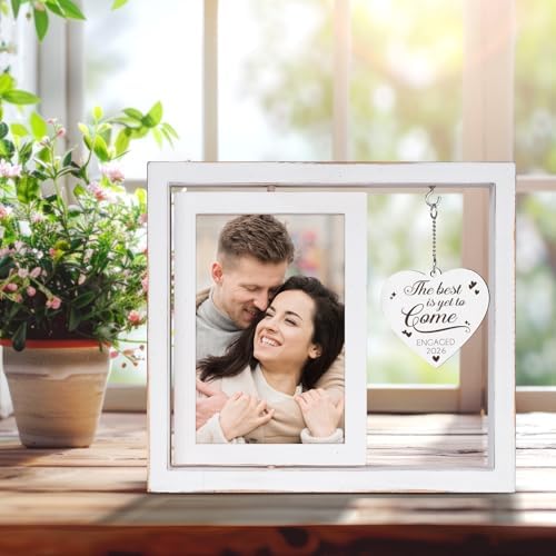 Engagement Gifts for Couples 2026, Gifts for Newly Engaged Couples, Happy Engaged Picture Frame, Engagement Gift for Newly Engaged Best Friends Him Her Bride to Be Fiance Women Photo Frame 46