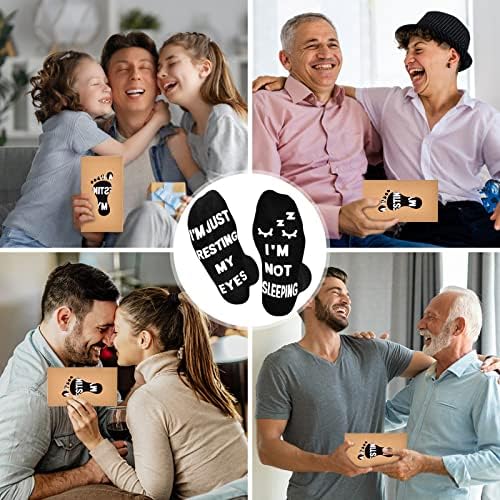 FilmHoo Birthday Gifts for Men Dad Valentines Day Gifts for Him Fathers Day Dad from Wife, Easter Mens Funny Socks