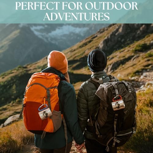 10 Year Anniversary Tin Gifts for Him Tin Anniversary for Husband – 8-12oz Aluminum Mug with Carabiner Handle 10th Anniversary for Couple (Red 12oz)