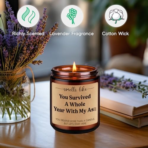 GSPY Scented Candle, 1st Anniversary Candle Gifts for Boyfriend, Girlfriend – 1 Year Paper Anniversary Happy Gifts for Couple, Him, Her – First, One Year Wedding Anniv. Presents for Husband, Wife