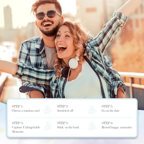 40 Date Night Gift Ideas for Couple, Adventurous Scratch-Off Cards for Couple Games, Valentines Day Gifts for Him, Her, Wife or Husband, Fun Gift for Date Night, Wedding, Anniversary, Birthday & More