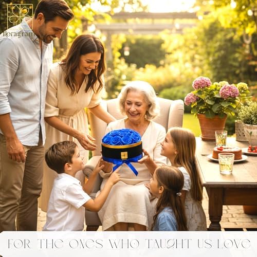 Preserved Real Roses Gift Box for Women by Floragram Eternal Flowers Dome with Velvet Box Birthday, Anniversary & Graduation Gifts Flowers for Delivery Prime Regalos para Mam