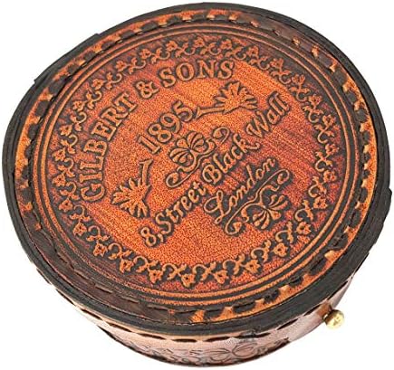 Brass Nautical – Antique Brass & Copper Sundial Compass, Sundial Clock in Box Gift Sun Clock Ship Replica Watch