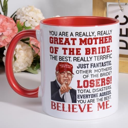 Mother of The Bride Gifts, Wedding Party Gifts for Brides Mother From Daughter, Bridal Shower, Engagement Gift Idea, Mom of The Bride Ceramic Mug 11oz