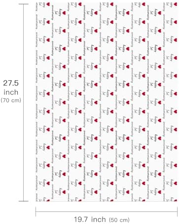 WRAPAHOLIC Anniversary Wrapping Paper Sheet – 6 Sheets 1st Anniversary Design Folded Flat for Husband, Wife, Boyfriend, Girlfriend, Birthday, Valentines Day – 19.7 Inch X 27.5 Inch Per Sheet