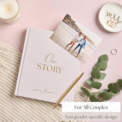 Couples Anniversary Journal 1st to 75th Year Scrapbook & Keepsake Album | Paper Gift for Husband or Wife | Relationship Memory Book (Grey)
