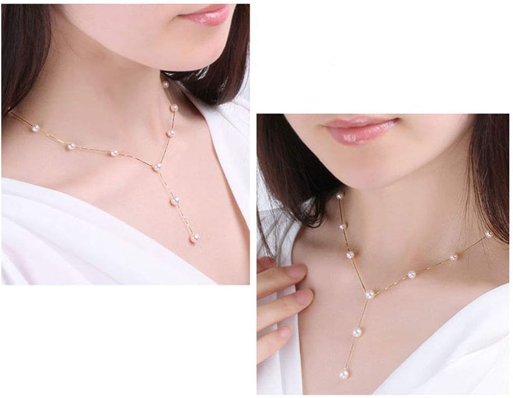 Shegirl Bridal Necklace Earring And Bracelet Set Faux Pearl Jewelry Set for Women Wedding Bridal Jewelry