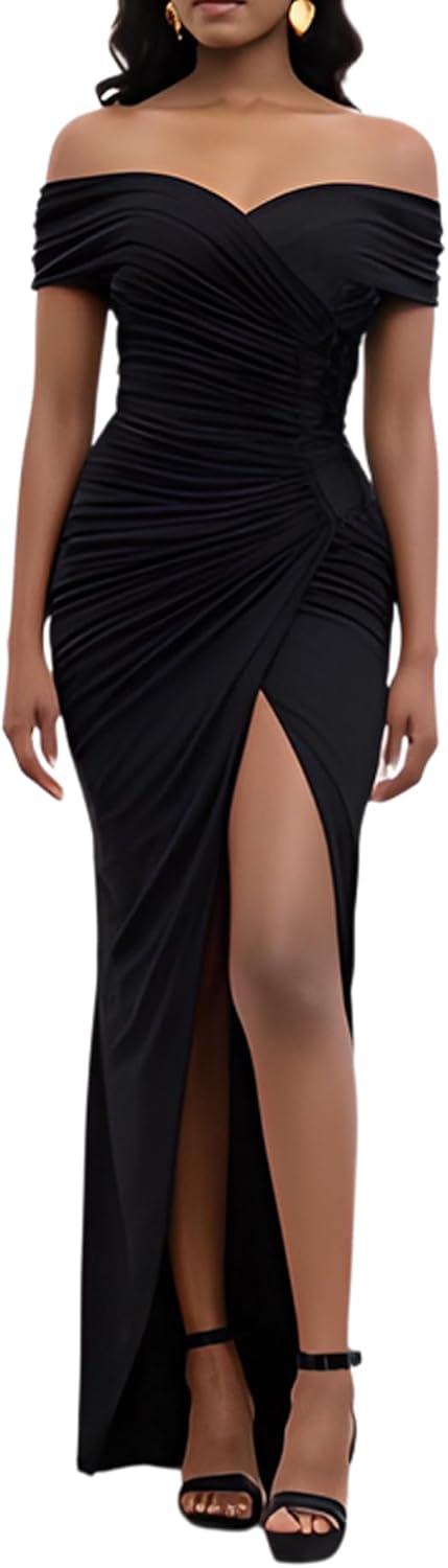 LightlyKiss Women's Bodycon Wedding Guest Dress Formal Cocktail Party Evening Gown