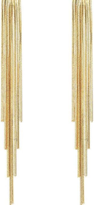 FUTIMELY Gold Long Dangle Drop Earrings for Woman,Punk Sleek Metal Chain Tassel Earrings 70s/80s Disco Outfits Accessories Jewelry