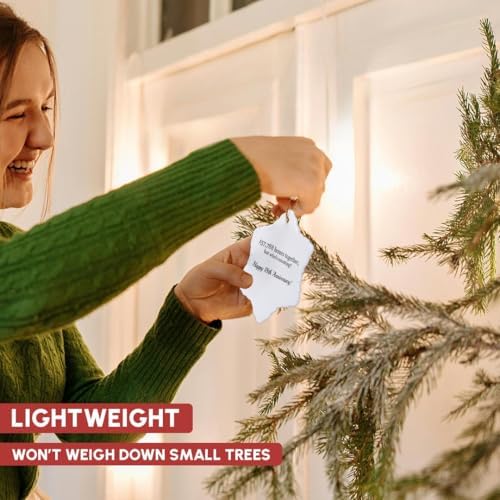 3dRose Happy 18th Anniversary – 157788 Hours Together – Snowflake Ornament, Porcelain, 3-Inch (ORN_224663_1)